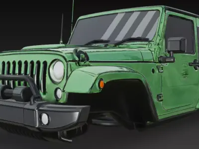 jeep upper body 3D model