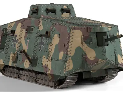 5 Military Vehicles Collection v15 Low-poly 3D model