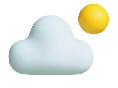Clouds and the sun Free low-poly 3D model