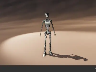 Droid Set Low-poly 3D model