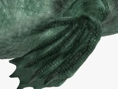 Mosasaur sea creature Low-poly 3D model