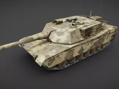 M1A2 Abrams Tank plus 4 Skins Low-poly 3D model