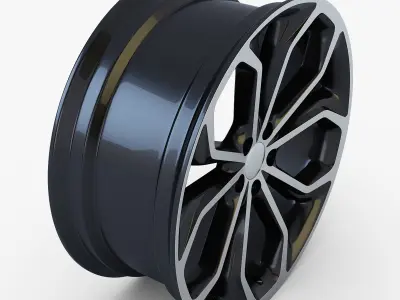 Taurus SHO 20 Machined wheel black 3D model