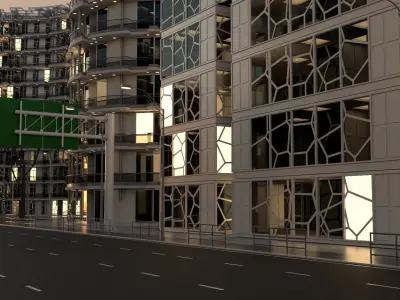 City Intersection 103 3D model
