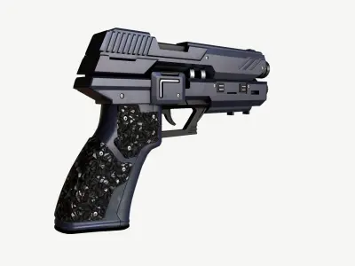 RedHood Pistol Low-poly 3D model