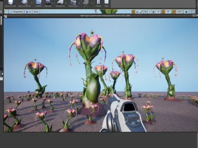 Magic Flower Low-poly 3D model