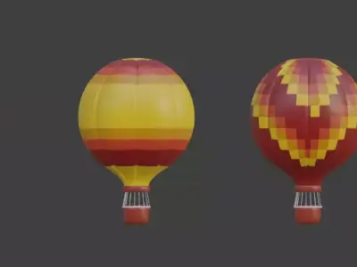 Hot Air Balloon 3D model 3D model