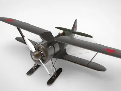 Polikarpov I-153 Aircraft 3D model
