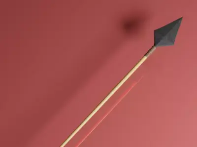 Arrow with stone 3D model