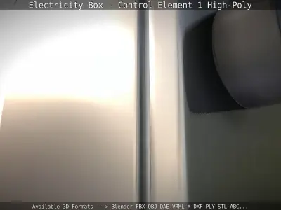 Electricity Box - Control Element 1 High-Poly Version 3D model