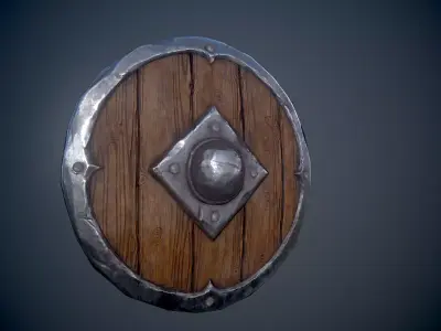Viking Shield - Low Poly Asset Low-poly 3D model Low-poly 3D model
