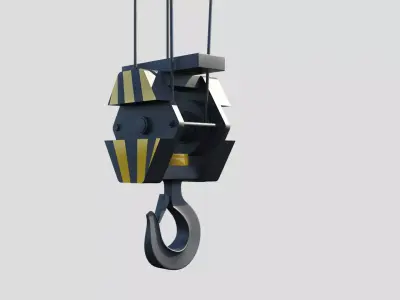 Crane Hook 3D model 3D model