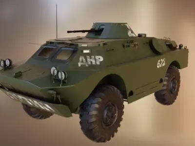 Russian BRDM-2 Low-poly 3D model