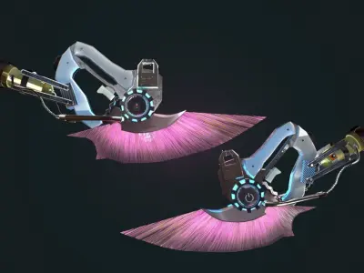 cyber daggers Low-poly 3D model