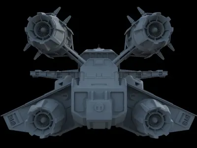 Spaceship - Sci Fi  Transport Ship 3D model