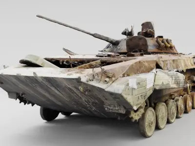 russian BMP-2 IFV destroyed by Ukrainian army 3D model