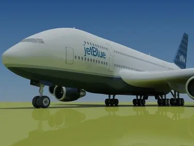 JetBlue Airlines Airbus A380 3D model