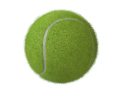 Paddle Tennis Racket and Tennis ball   Low-poly 3D model