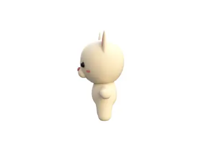 Character002 Chubby Cat  Low-poly 3D model