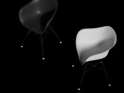 Plastic chair Free low-poly 3D model purchase