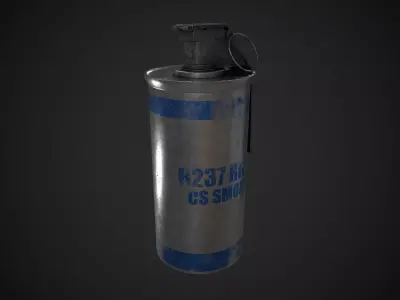 Tear Gas Grenade Low-poly 3D model