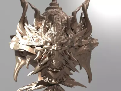 War God Baroque Mask 10 3D model