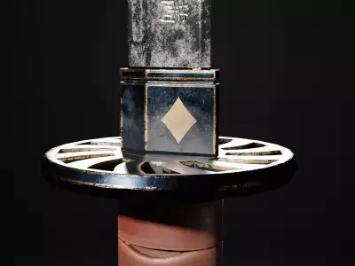 Low-Poly Katana 3d model by Nikdox Low-poly 3D model