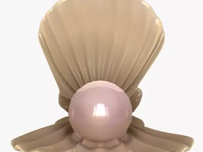 Pearl in Shell 4K 3D model