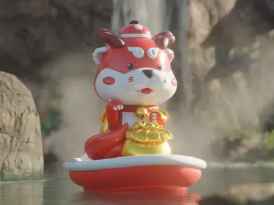 The Lucky Otter 3D Model 3D model