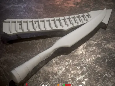 HIE Game Ready Machete D180321 Low-poly 3D model