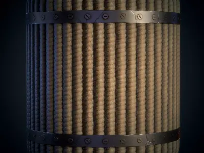 Rope with Metal Trims - Vol 01 - SBsar - Maps Texture