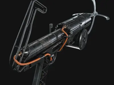 Grappling Hook Gun Low-poly 3D model