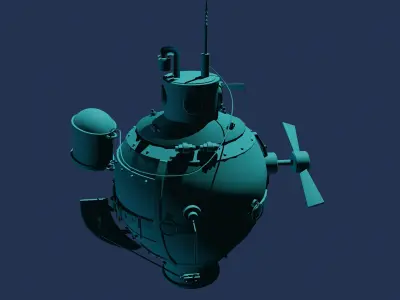 Turtle submarine 3D model