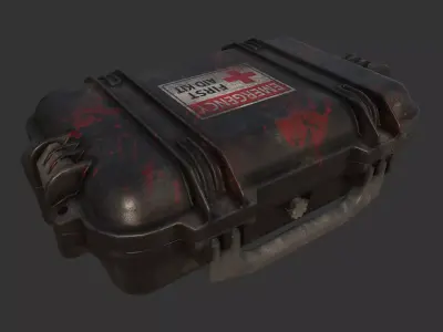 First Aid Kit Military Case Low-poly 3D model