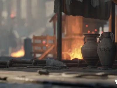 Roman Environments Bundle Low-poly 3D model