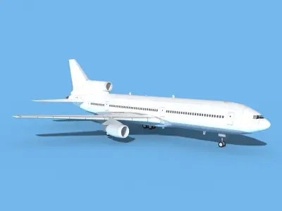Lockheed L1011 Unmarked 1 3D model