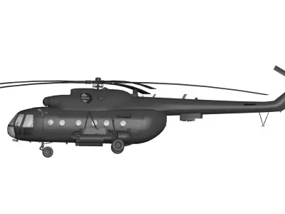 Mi-8MT Helicopter 3D model