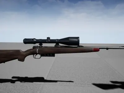 Hunting Rifle Pack Low-poly 3D model