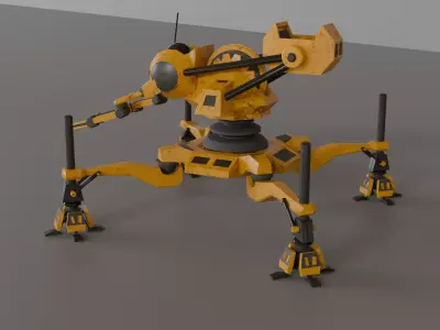 MTM-8 Robotic Loader - Half-Life 1 - Industrial Robot Low-poly 3D model