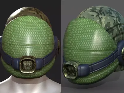 Gas mask helmet scifi fantasy armor hats military Low-poly Low-poly 3D model