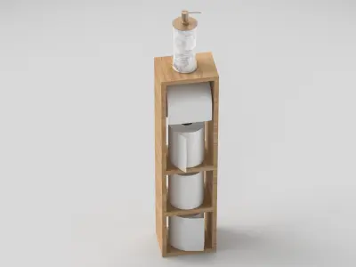 Toilet Paper Holder Storage 3D model