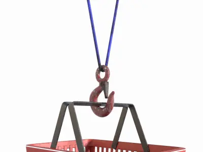 Drone carrying shopping basket 3D model