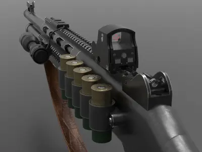 Shotgun 90  Fps - Tps  Low-poly 3D model