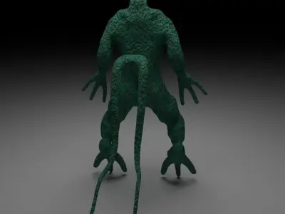 Alien Reptile 1 - Material d Free low-poly 3D model