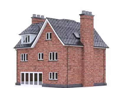 English Brick House 25 Low-poly 3D model
