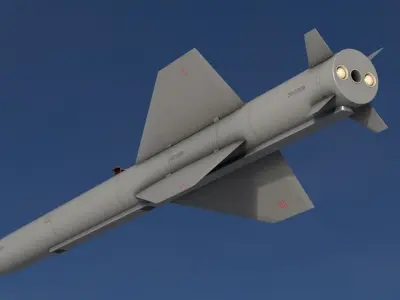 C-701T Air-to-Ground Missile Low-poly 3D model