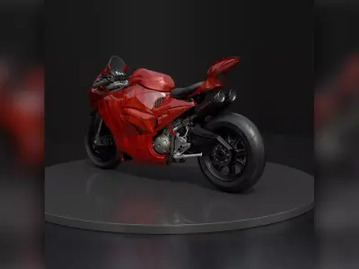 Superbike Motorcycle Sportbike with Bonus Texture Marc Marquez 3D model