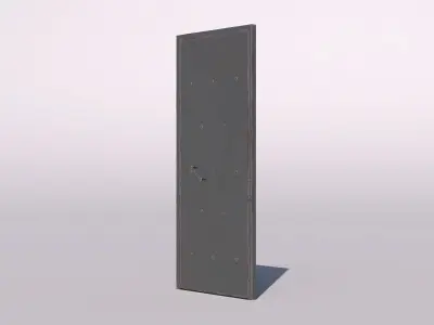 Iron door Low-poly 3D model