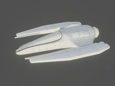 Sci-Fi Space Racer - Low Poly - Game Ready - PBR Low-poly 3D model