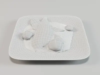 Konjac risotto  Low-poly 3D model